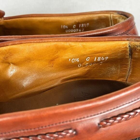 Allen Edmonds Shoes Loafers Men\'s Size 10.5 Brown Cody Tassel Leather USA VTG main image 6